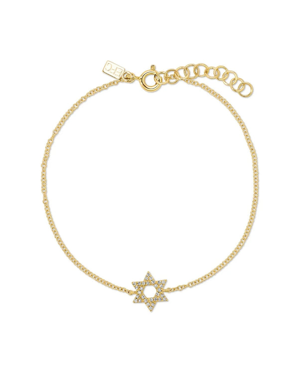 Diamond Star of David Bracelet