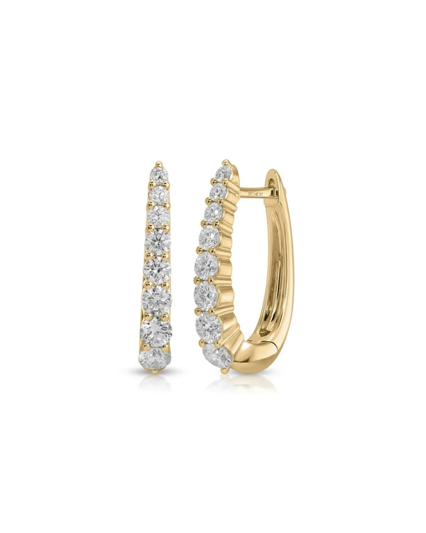 Prong Set Diamond Maeve Hoop Earrings