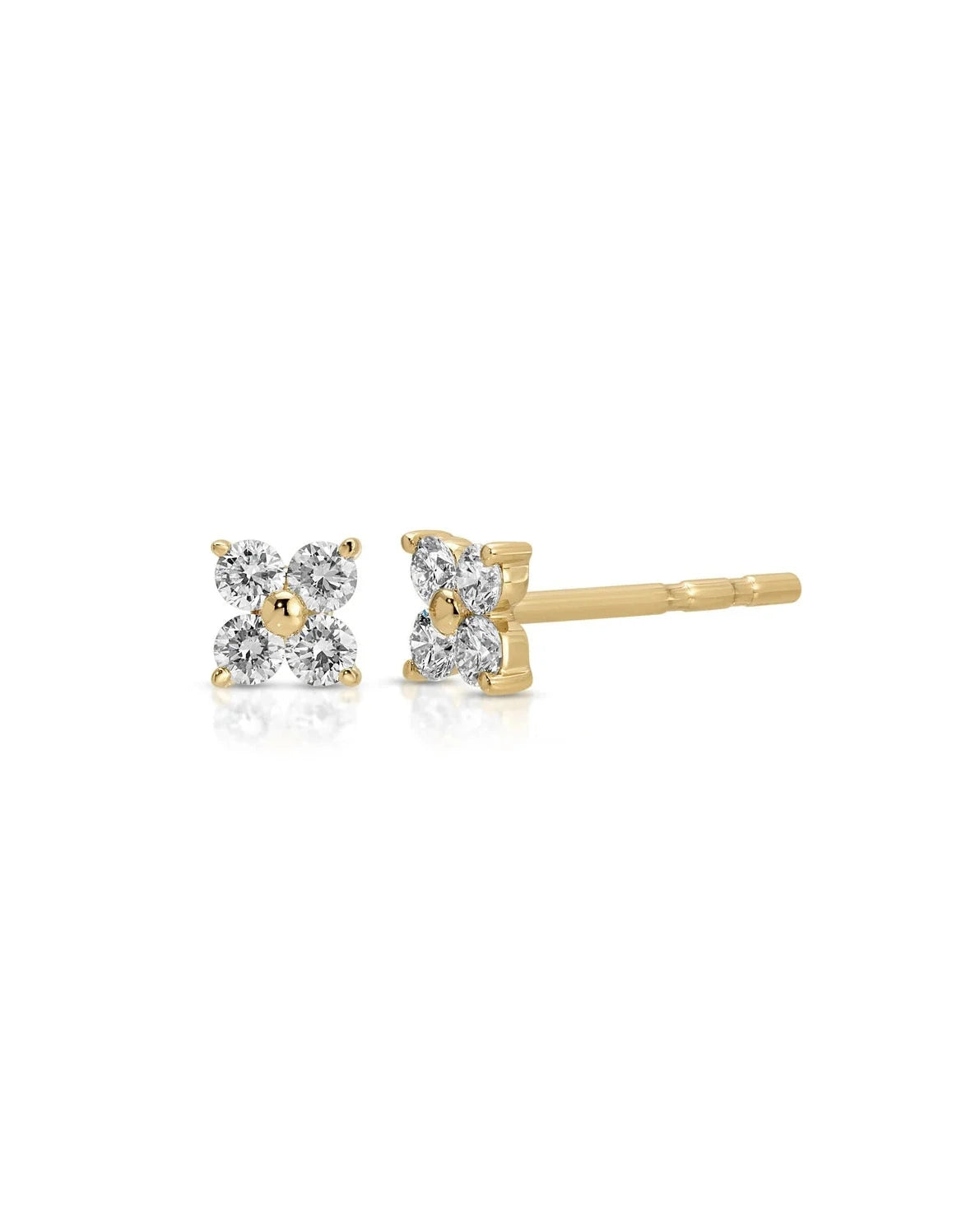 Diamond Fleur Stud Earring