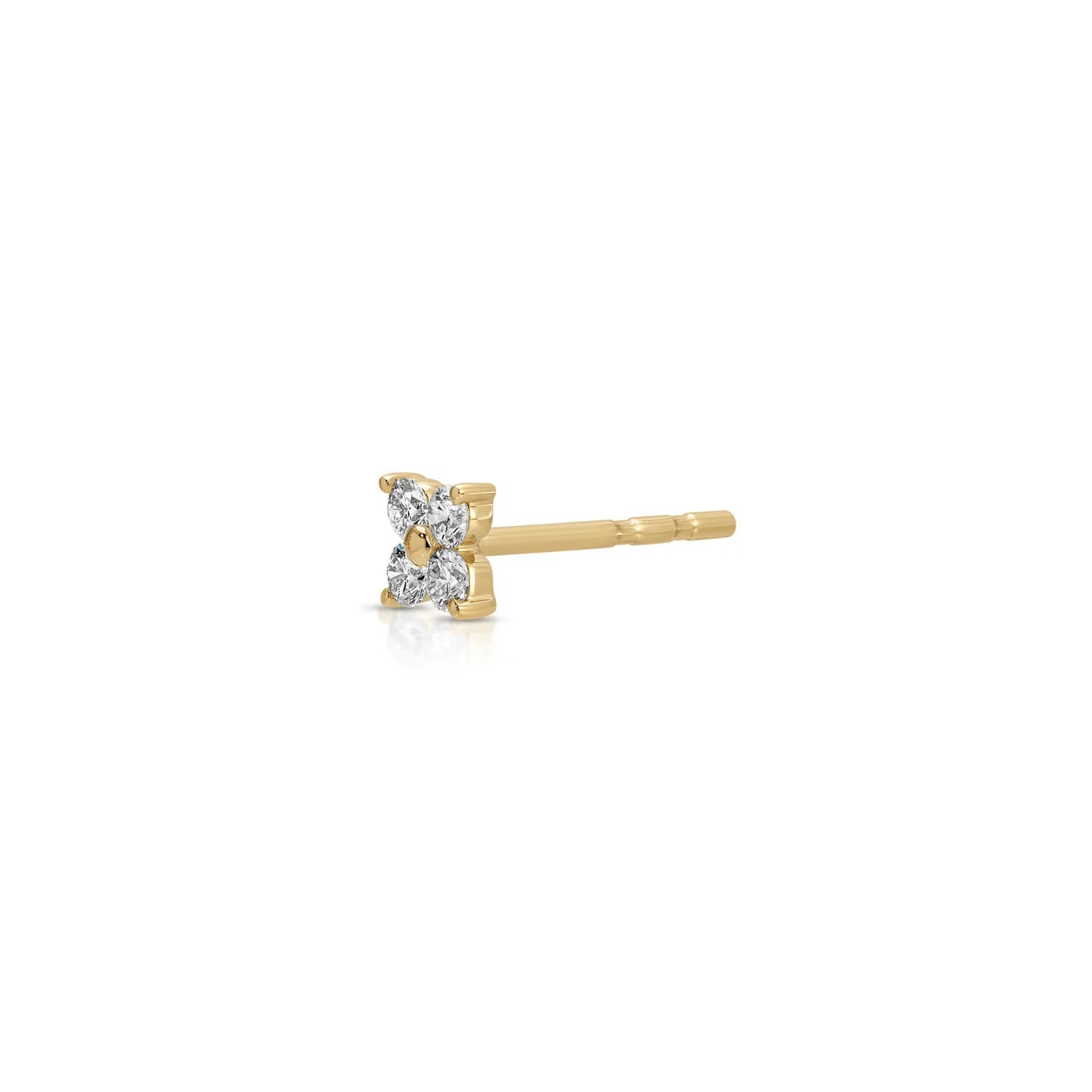 Diamond Fleur Stud Earring