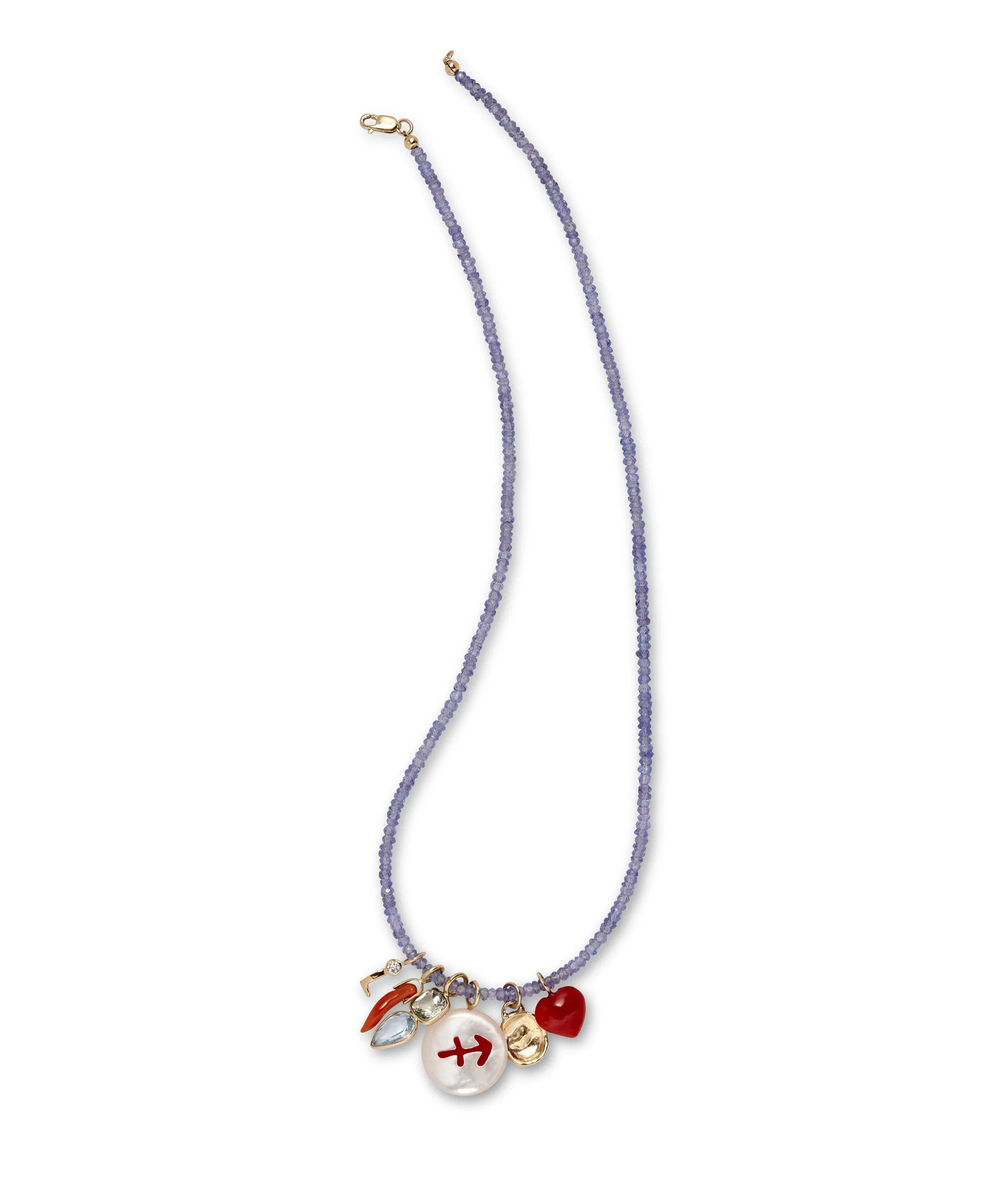 Tiny Beaded Necklace in Tanzanite