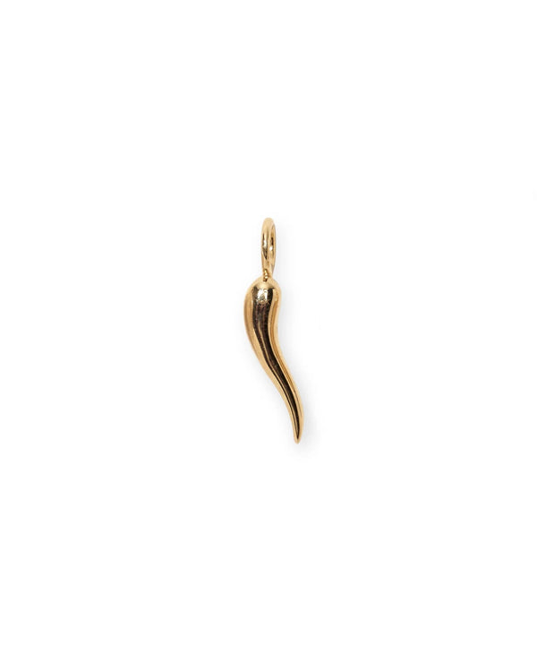 14K Gold Cornicello Necklace Charm