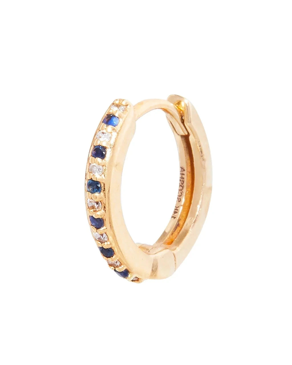 Sapphire and Diamond Hinge Hoop