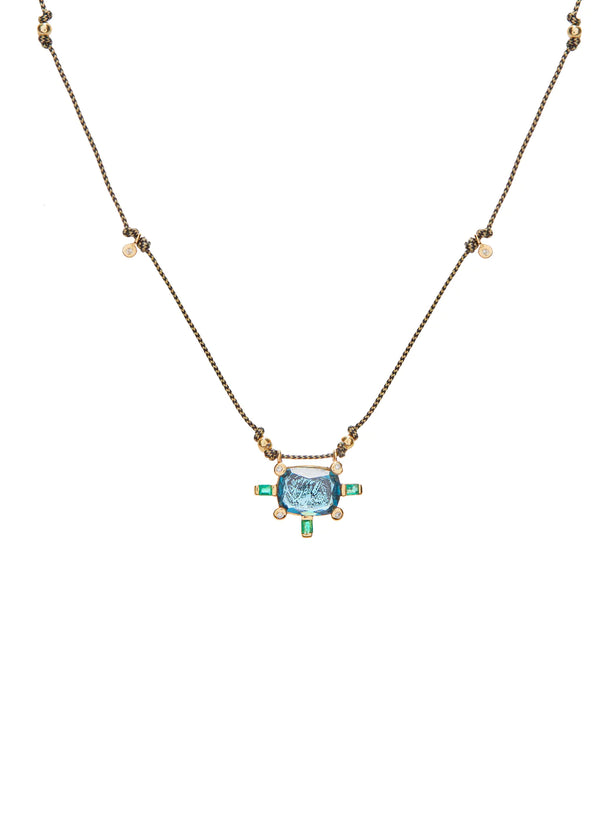 The Juno Fairy Necklace with Blue Topaz
