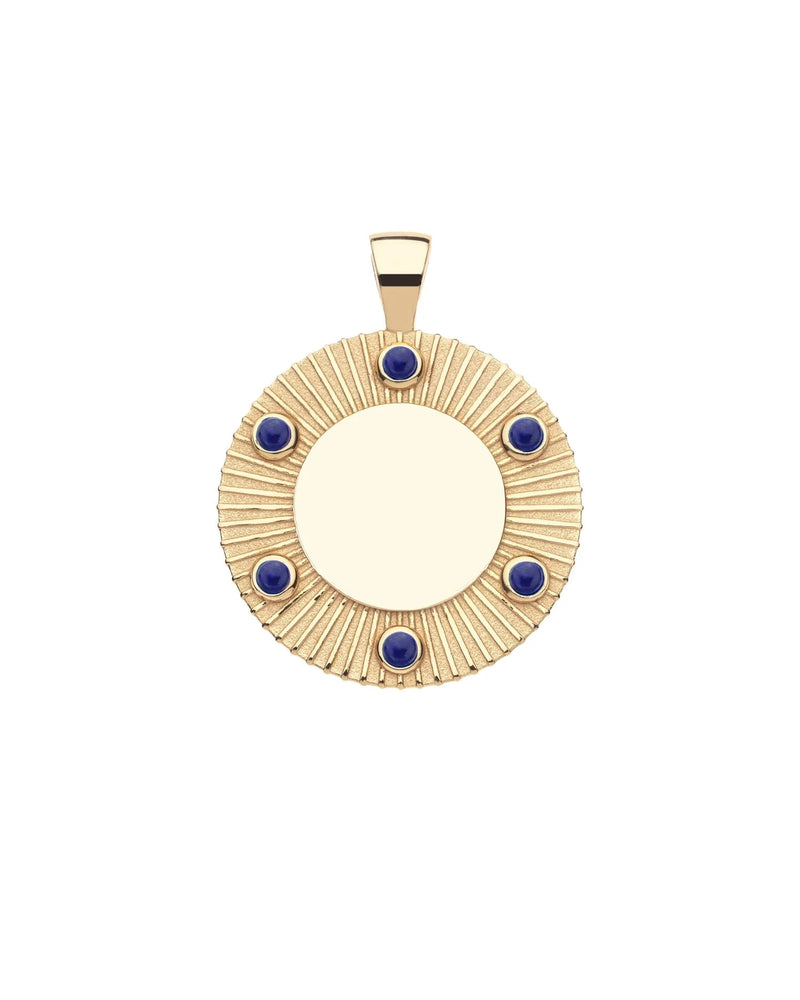 FOREVER Around The Sun Engravable Pendant in Lapis