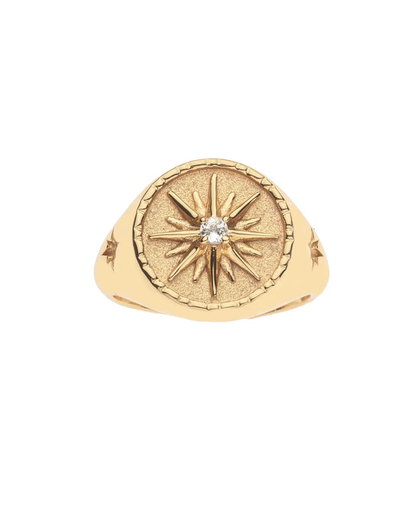 FOREVER Sundial Signet Ring