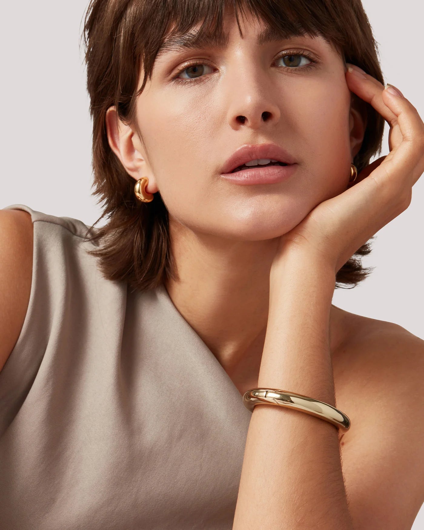 hide0523 　JENNY BIRD GIA MEGA BANGLE Gia Mega | Thick Silver Bangle Bracelet | JENNY BIRD