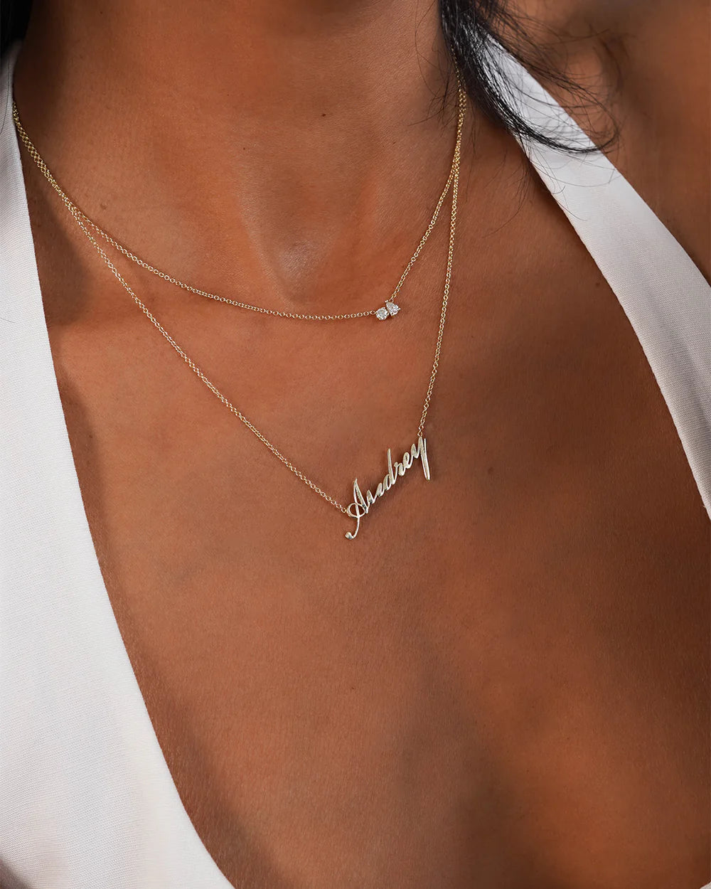 14k Gold Script Name Necklace