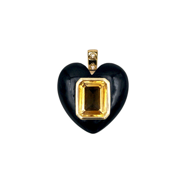 Onyx Heart pendant