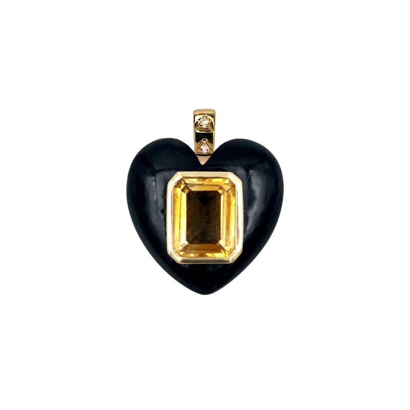 Onyx Heart pendant