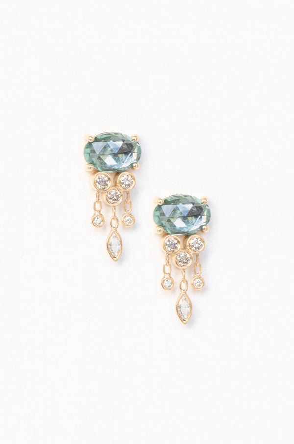 Jellyfish Aquamarine & Diamonds Earring