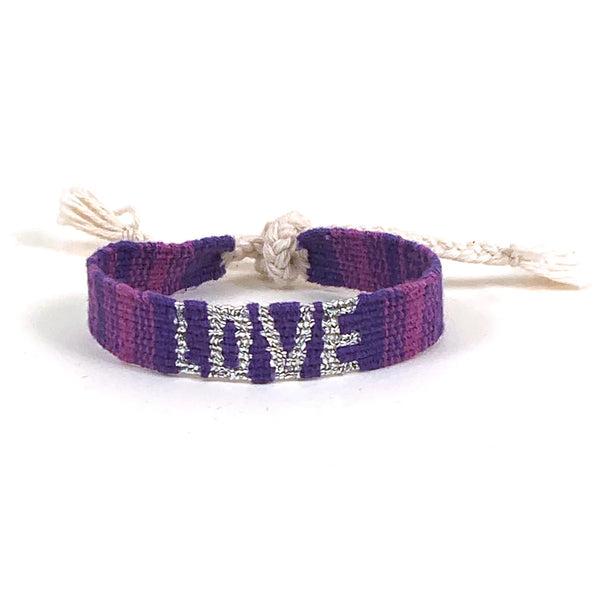 Love Mantra Bracelet Purple