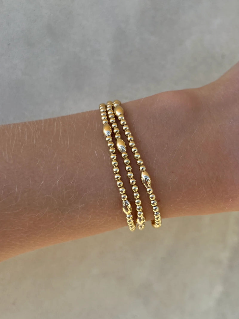 3MM Signature Bracelet with Orzo Pattern