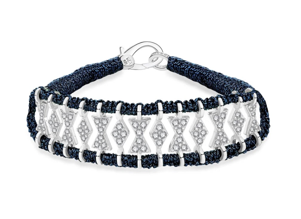 Metallic Blue Buzios bracelet