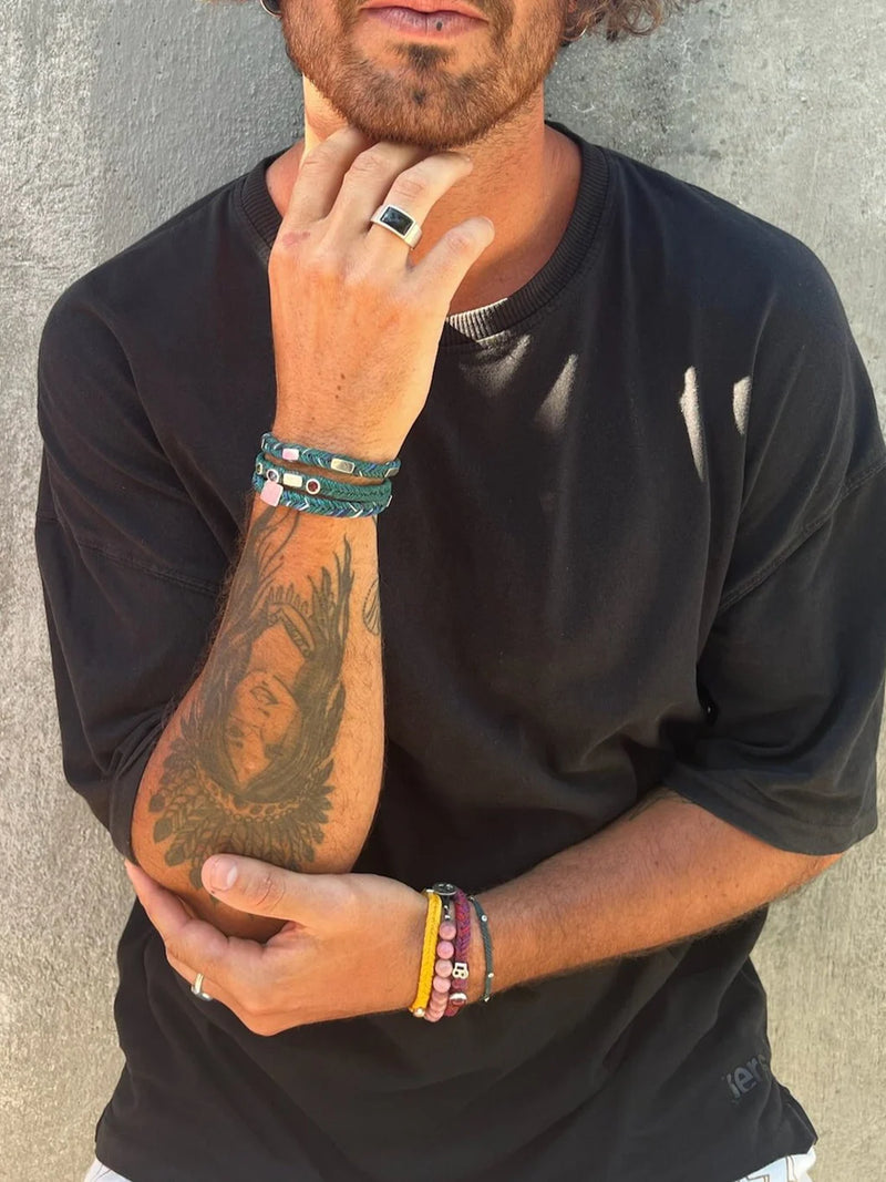 Go Bold Citrine Stud Fishtail Button Bracelet in Marigold