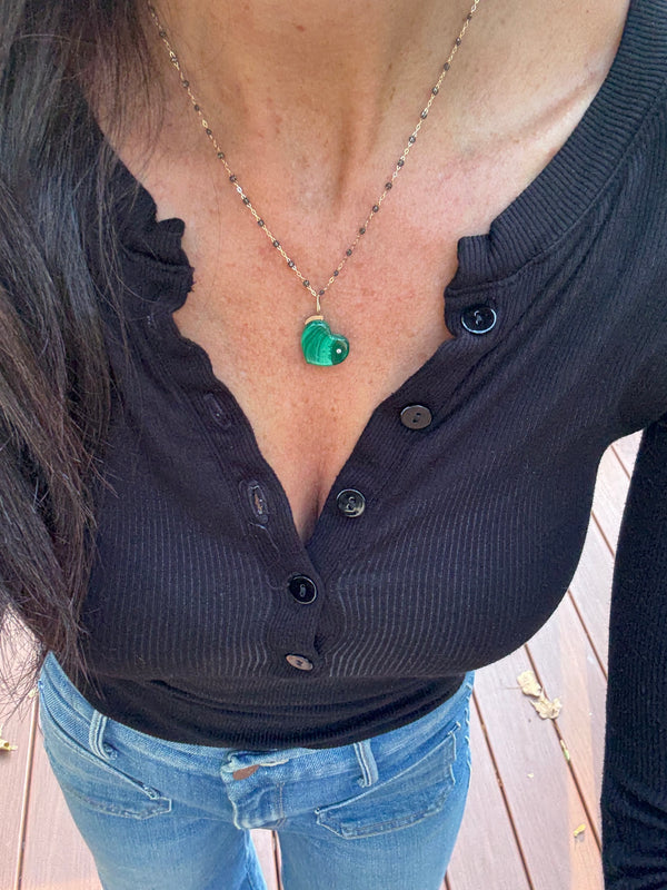 Malachite Heart Pendant