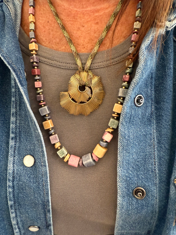 Vintage Swirl Pendant Necklace