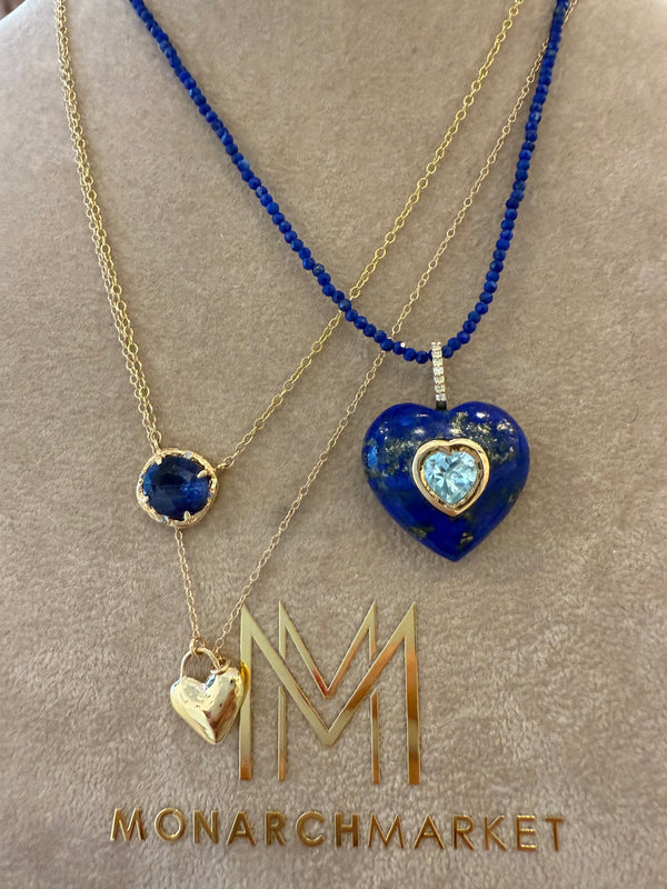 Tiny Gem Necklace Lapis