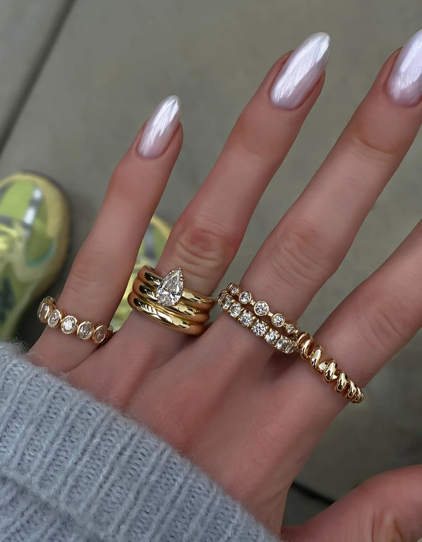 14kt gold spring ring