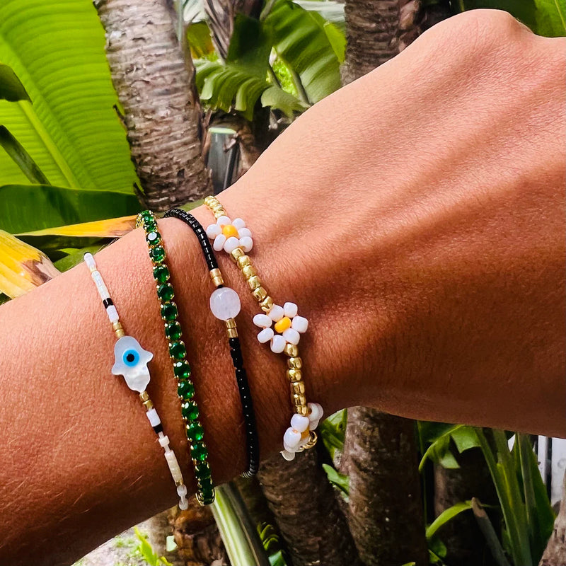 Nitara Hamsa Beaded Friendship Bracelets - Set of 2– Maria Luisa Boutique