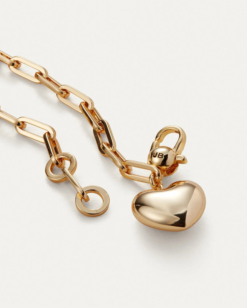 Puffy Heart Bracelet in Gold