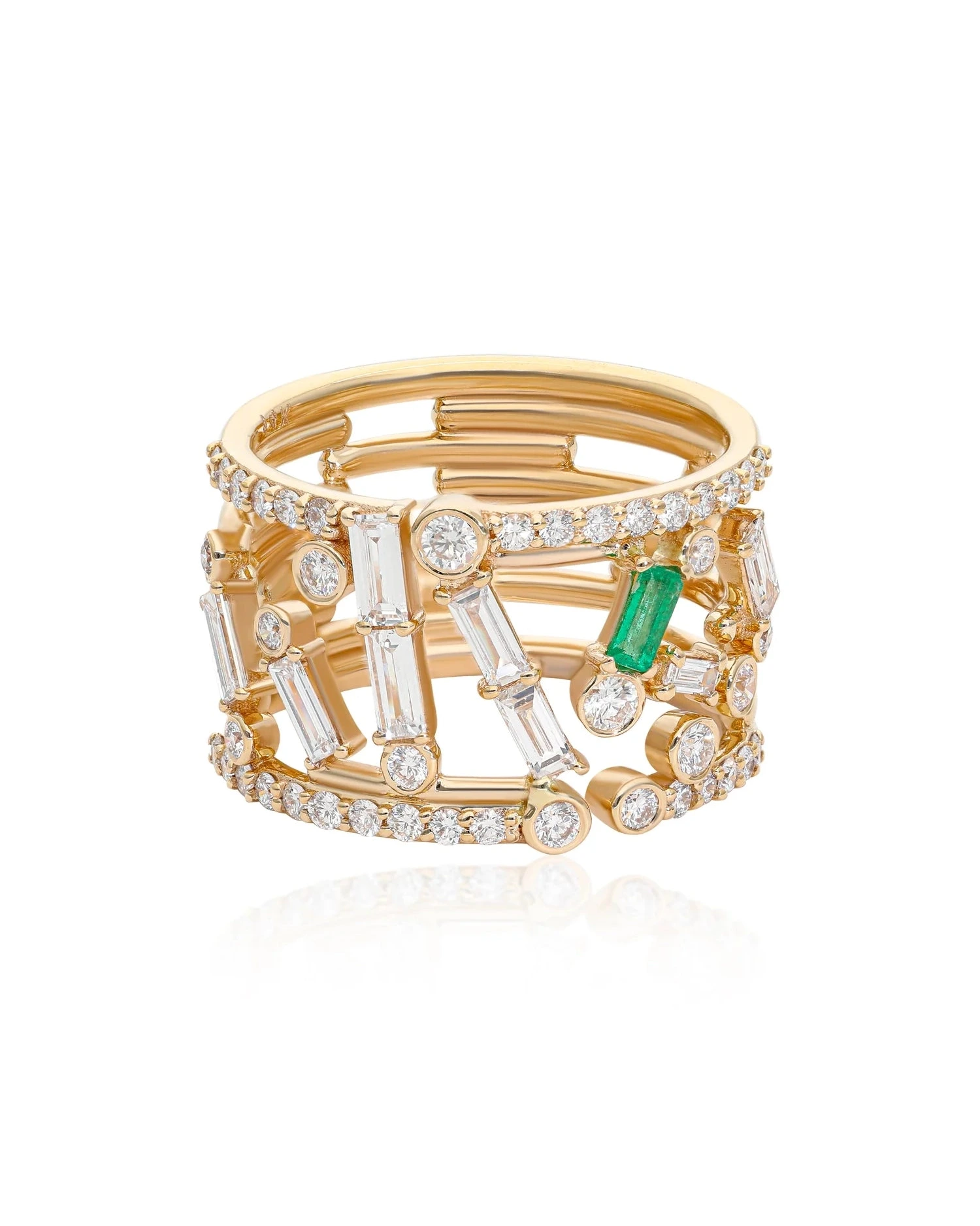 Ethereal Promise Diamond 14k Gold Statement Ring