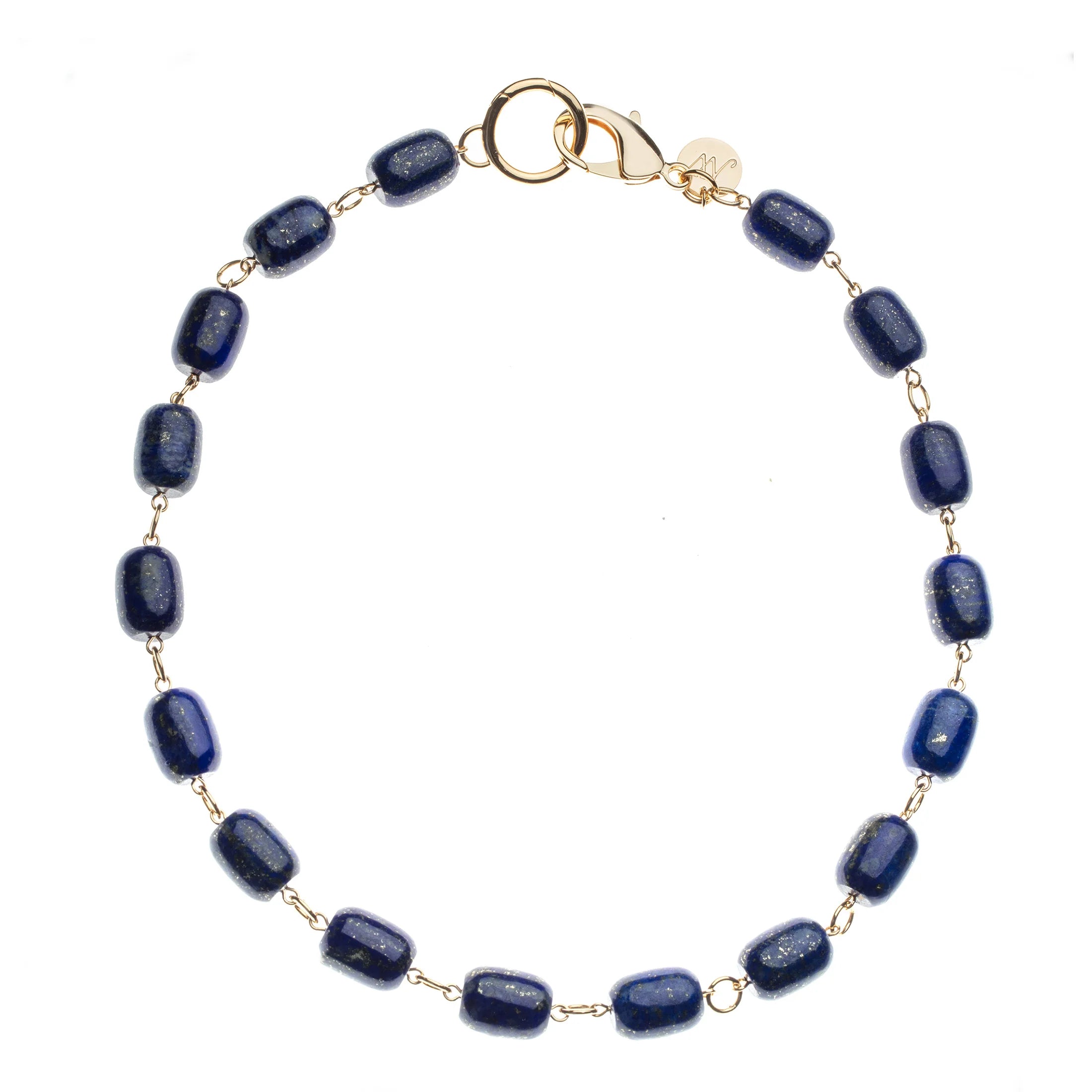Chunky Lapis Lariat Necklace
