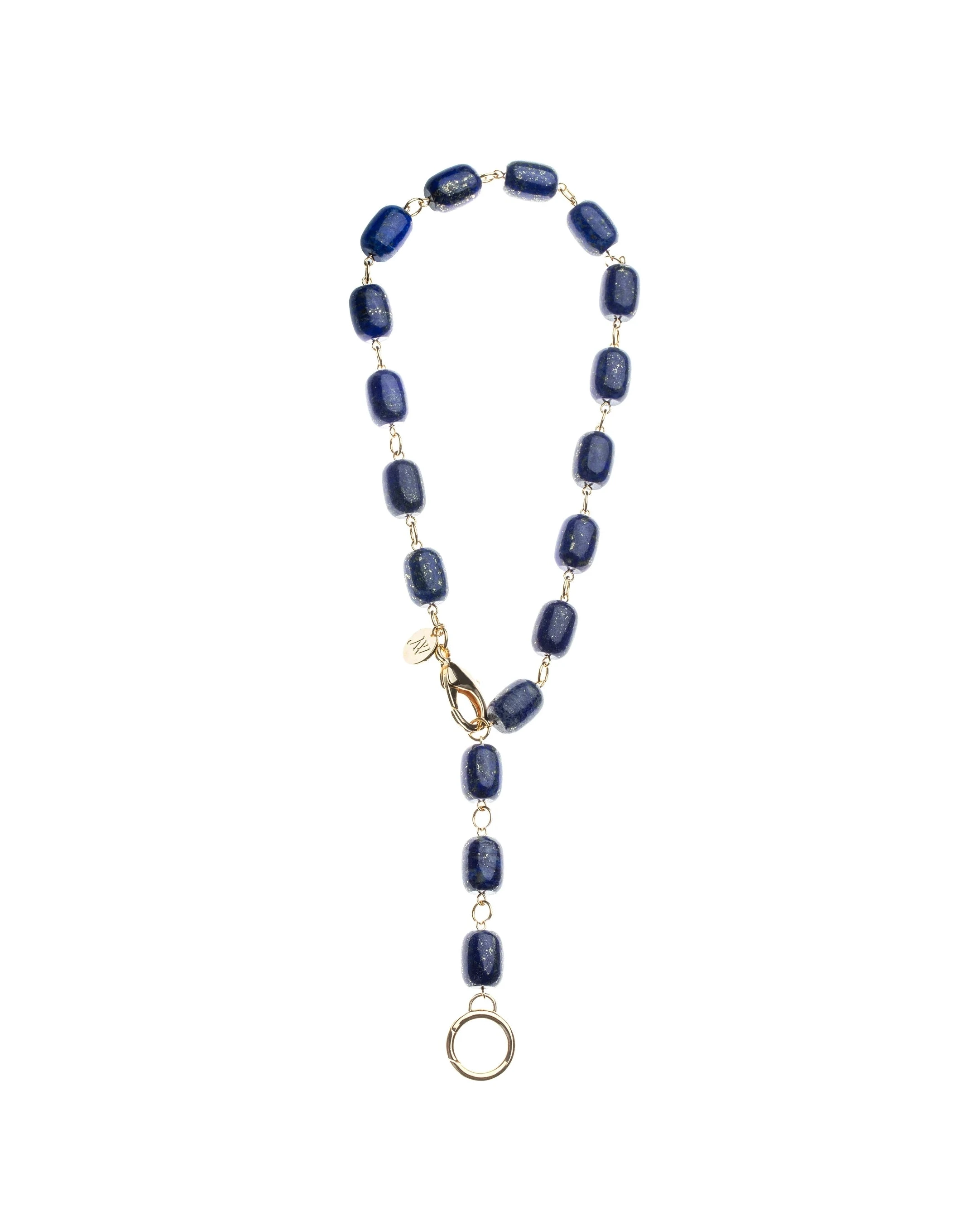 Chunky Lapis Lariat Necklace