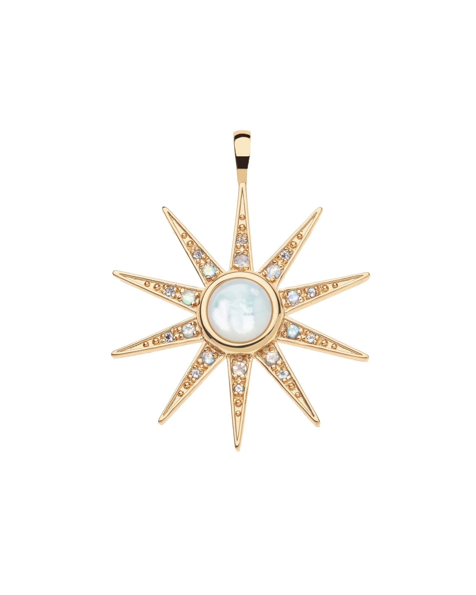 LUCKY Sparkling Supernova Pendant in Mother Of Pearl