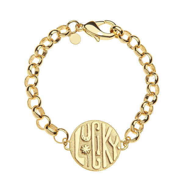 LUCKY Bonne Chance Disk Bracelet