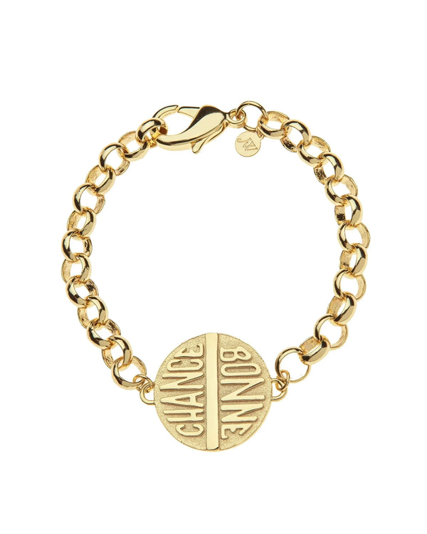 LUCKY Bonne Chance Disk Bracelet