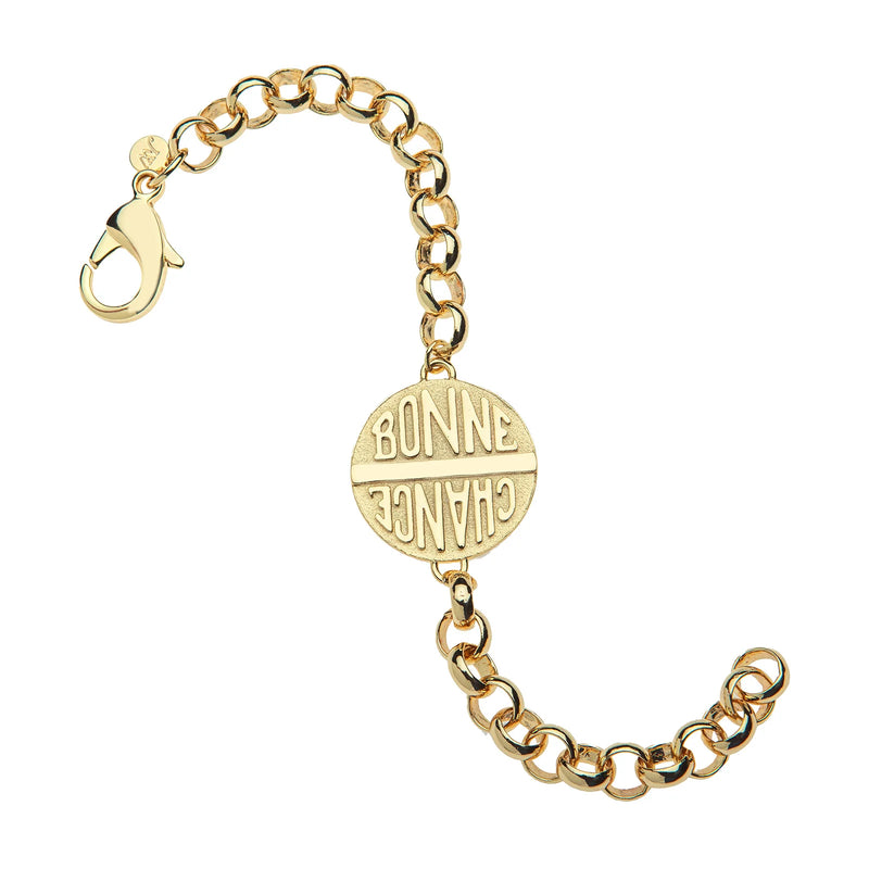 LUCKY Bonne Chance Disk Bracelet
