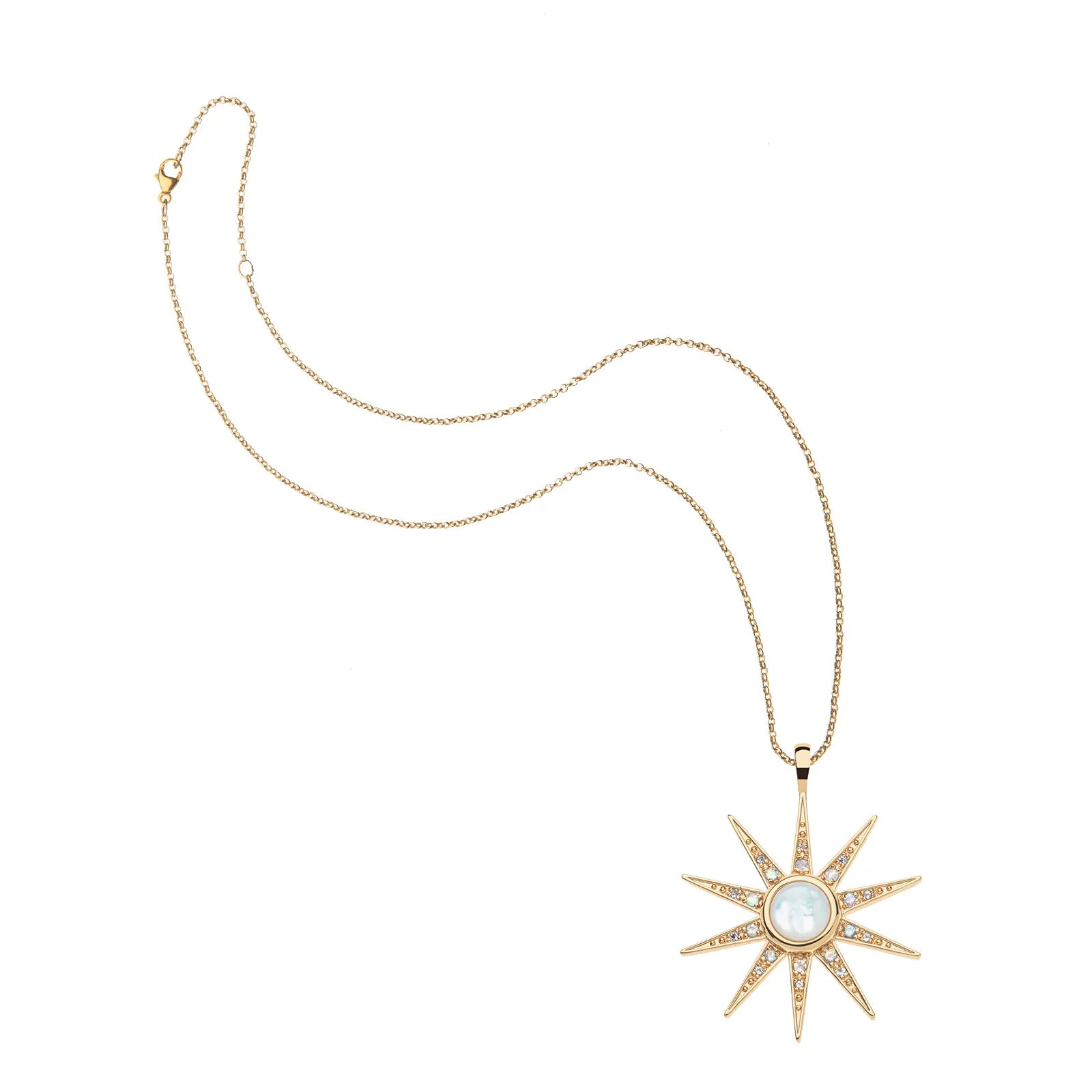 LUCKY Sparkling Supernova Pendant in Mother Of Pearl