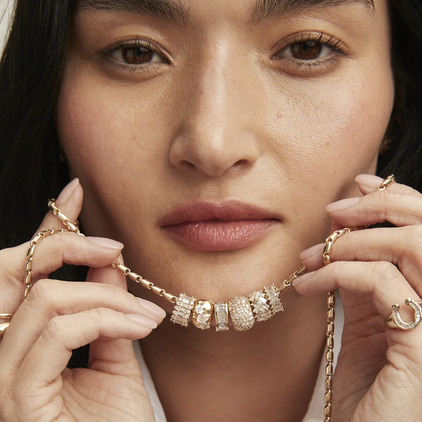 Diamond Full Stack Baguette Big Bead - Lab Grown