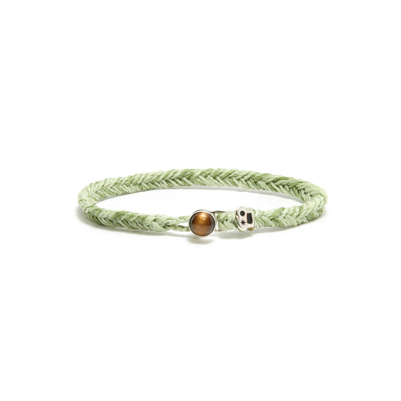 Max Icon Fishtail Button Bracelet in Sage Fleck