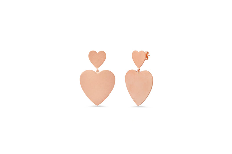 MS x SRJ Large Double Heart Earrings