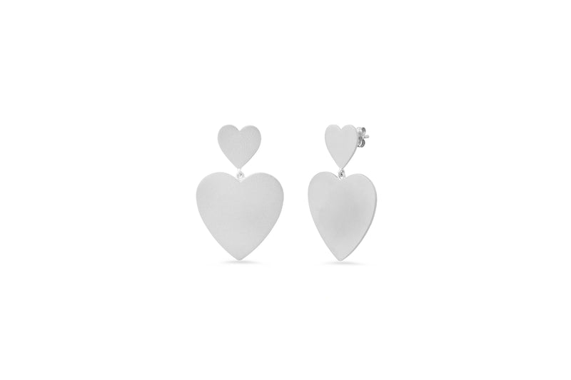 MS x SRJ Large Double Heart Earrings