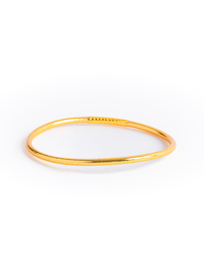 Temple Bangle, Gold Thick