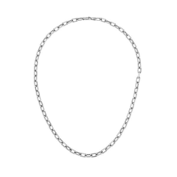 4mm Italian Chain Link Necklace in Sterling Silver
