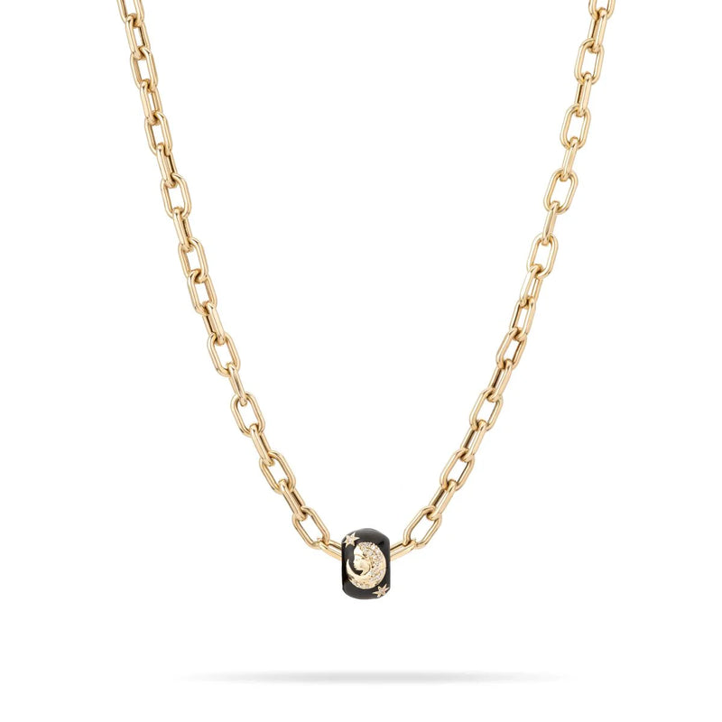 Adina Reyters Zodiac Ceramic + Diamond Virgo Big Bead features a ceramic bead with diamond detail, shown on a simple white background.