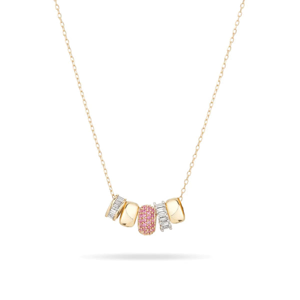 BEAD PARTY Pink Sapphire Spenser Necklace