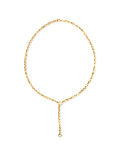 Rolo Chain Lariat Necklace