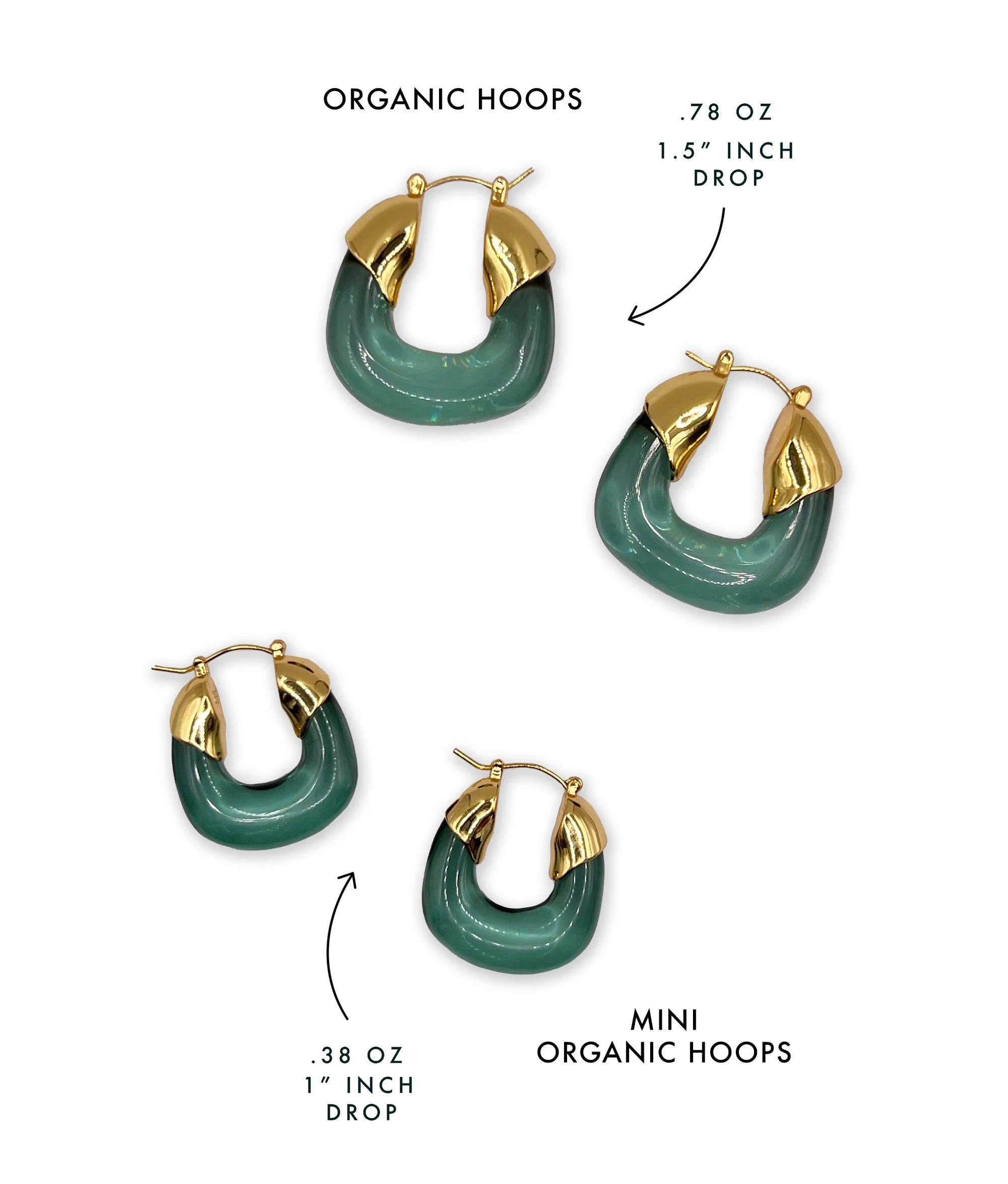 Mini Organic Hoops in Tortoise