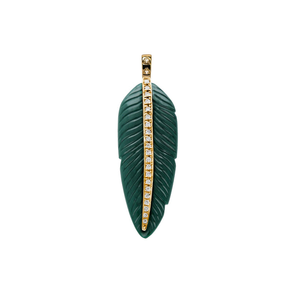 Malachite Feather pendant
