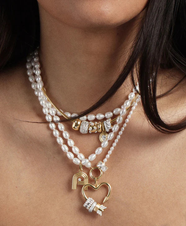 Pavé Diamond Spacer Big Bead