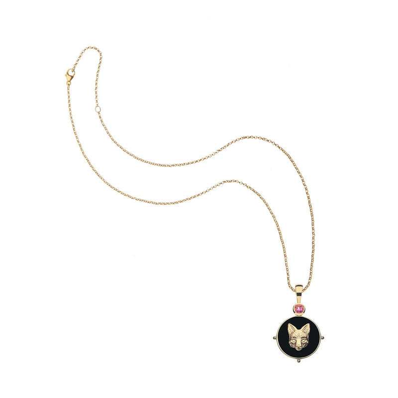 PROTECT Onyx Fox Coin Pendant