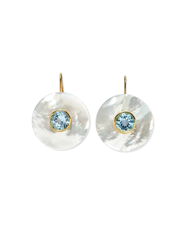 Taj Earrings in Blue Topaz