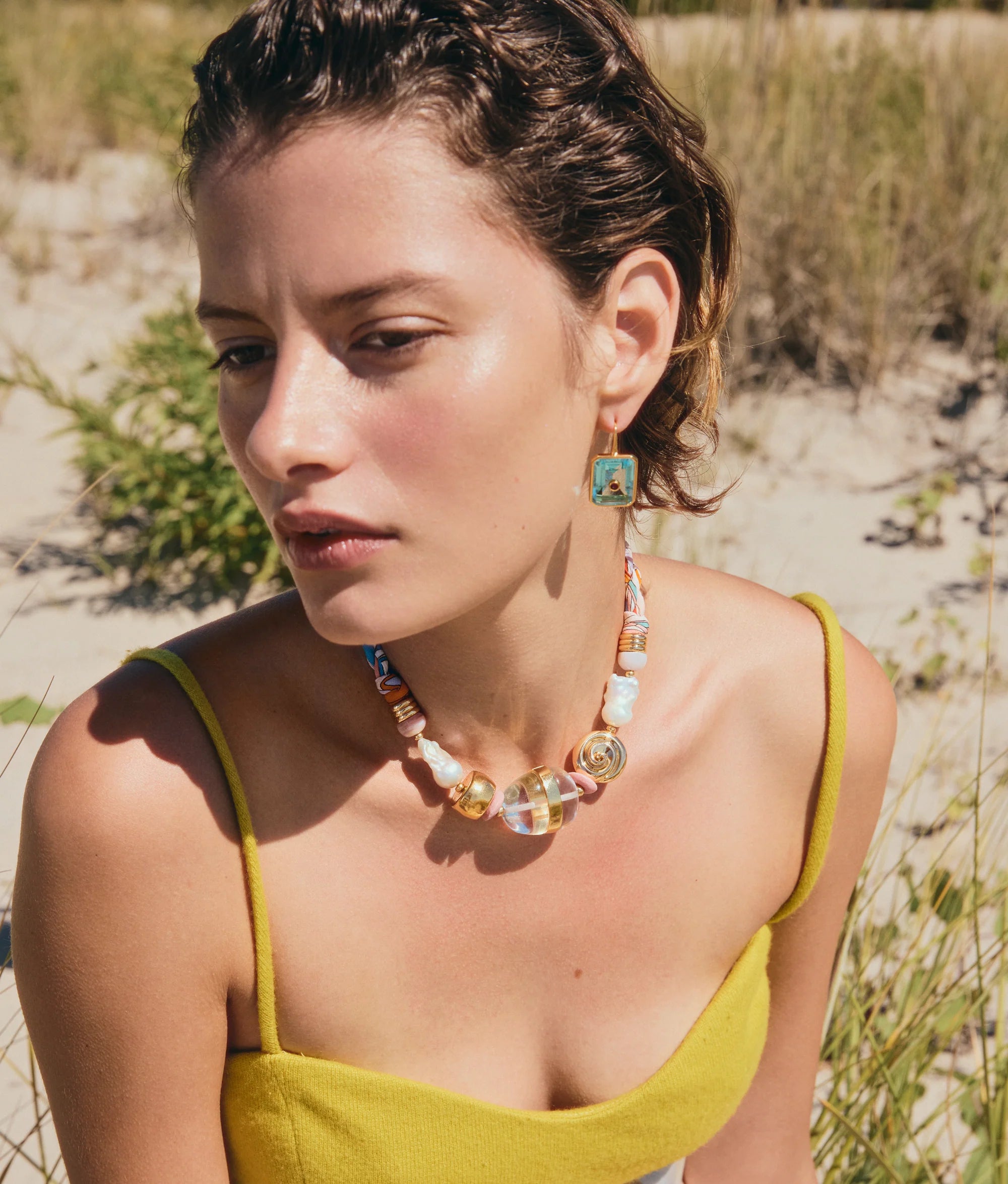 Tile Earrings in Poolside