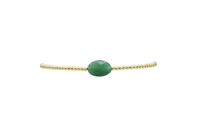 2MM Signature Bracelet with Aventurine Stone