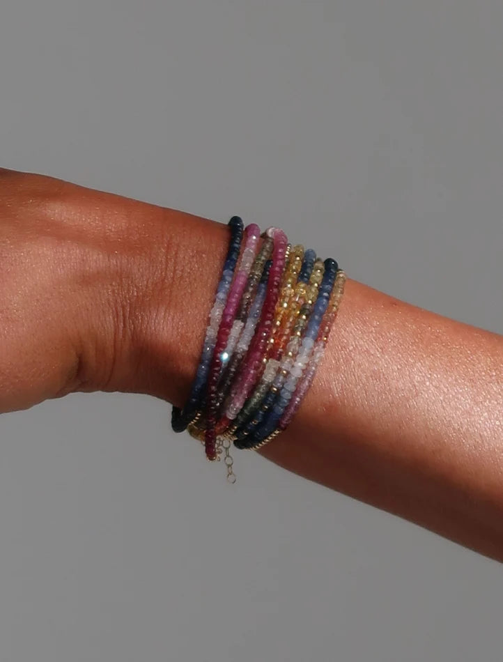 2MM Signature Bracelet with Blue Sapphire Ombré